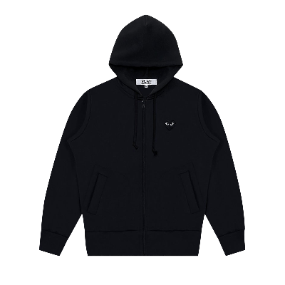 Pre-owned Comme Des Garçons Play Zip Up Hoodie 'black'