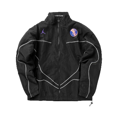 Pre-owned Air Jordan X Paris Saint-germain Anthem Jacket 'black/hyper Pink/pyschic Purple'
