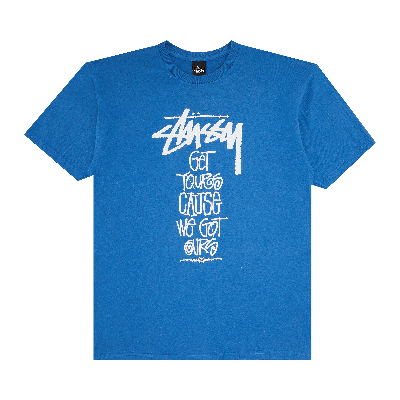 Pre-owned Stussy Get Yours Tee 'royal Blue'
