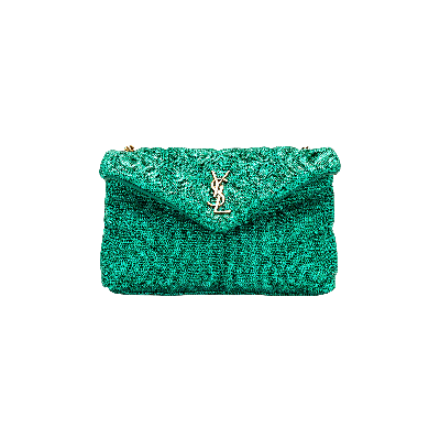 Pre-owned Saint Laurent Puffer Toy Bag 'basil' In Green