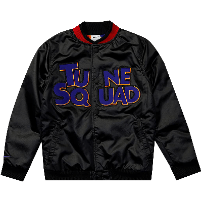 Pre-owned Nike X Space Jam: A New Legacy Tune Squad Varsity Jacket 'black/white/concord'