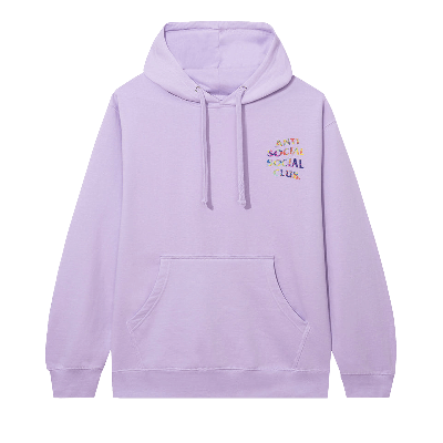 Pre-owned Anti Social Social Club Pedals On The Floor Hoodie 'lavender' In Purple