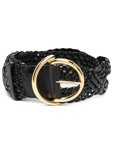 Etro Classic Woven Belt In Black