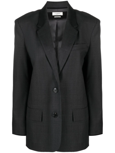 Isabel Marant Étoile Onilind Checked Blazer In Grey