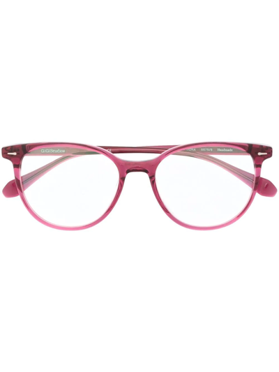 Gigi Studios Dora Round-frame Glasses In Rosa