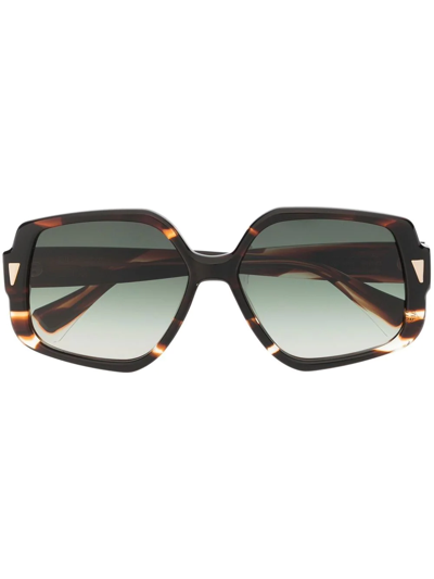Gigi Studios Olympia Oversize-frame Sunglasses In Braun