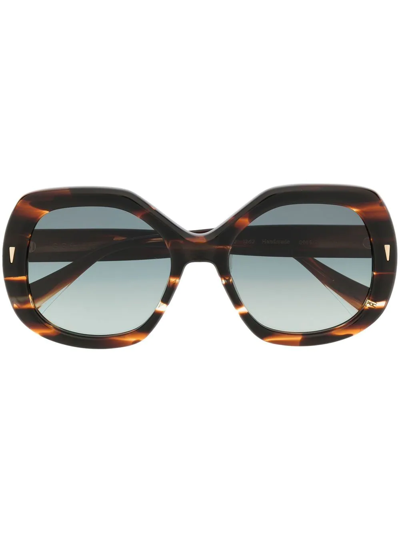 Gigi Studios Square-frame Tinted Sunglasses In Braun