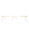 Gigi Studios Transparent Round-frame Glasses In Nude