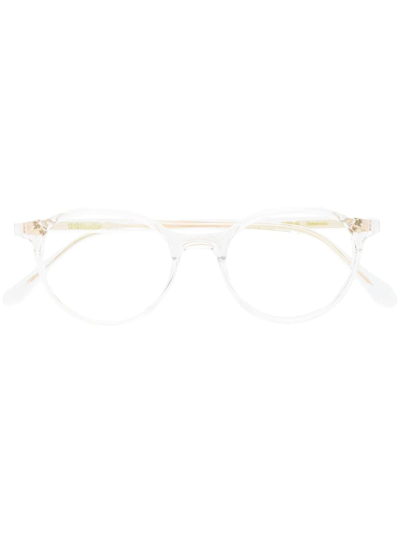 Gigi Studios Transparent Round-frame Glasses In Nude