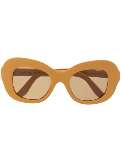 Lapima Mafalda Oversize-frame Sunglasses In Gelb