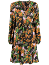 Stine Goya Rania Wrap Dress In Artist Canvas At Night In Mehrfarbig