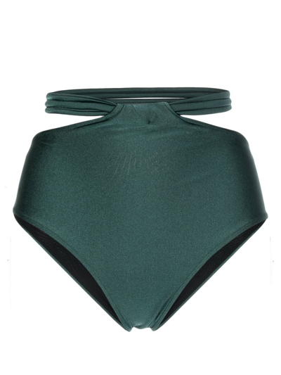 Patbo Cut-out High-waisted Bikini Brief In Green