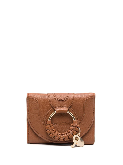See By Chloé Hana Ring-embellished Wallet In Brown