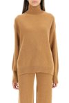 Nanushka Roll-neck Ribbed-knit Jumper In Camel