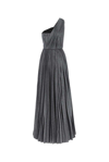 Dolce & Gabbana Glittered Off-shoulder Long Dress In Blu Scuro