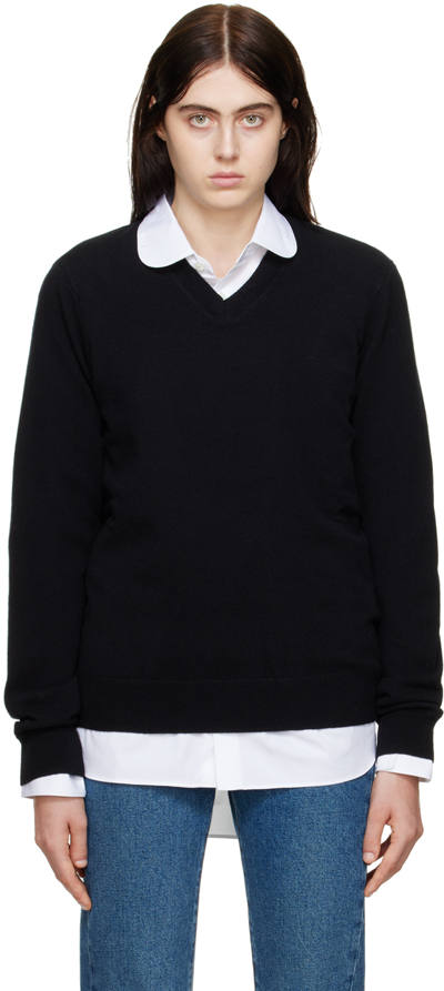 Comme Des Garçons Shirt Black Lambswool Sweater In 1 Black