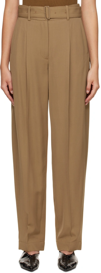 Joseph Neutral Drew Wide Leg Trousers In Neutrals