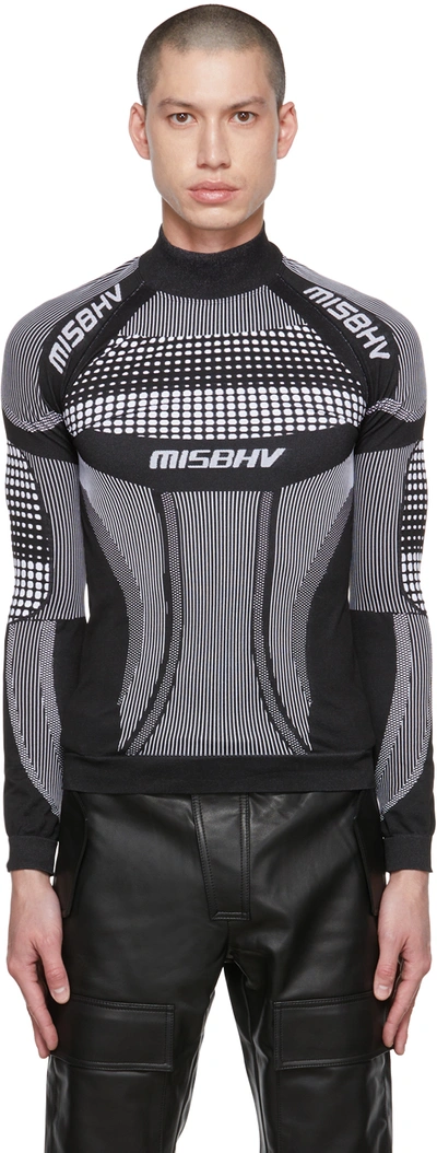 Misbhv Black & White Sport Active Turtleneck In Black/white