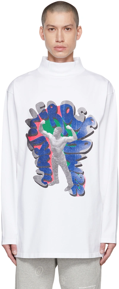 Martine Rose White Graphic Long Sleeve T-shirt