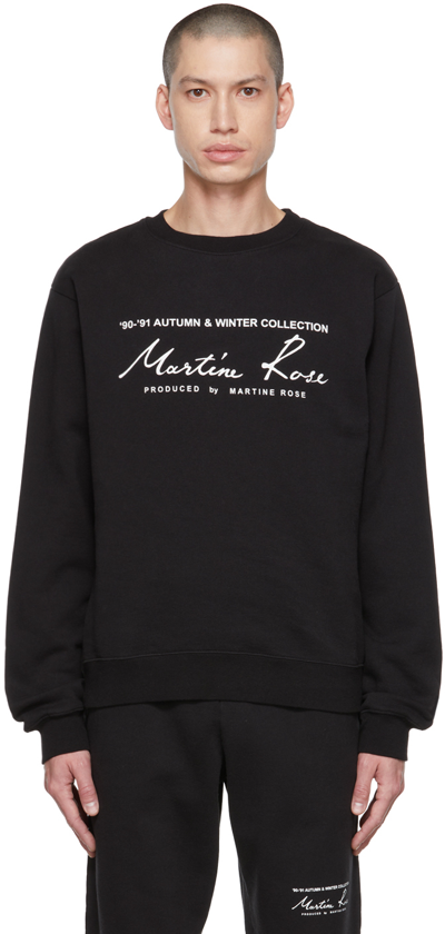 Martine Rose Classic Logo Long Sleeve Cotton T-shirt In Black