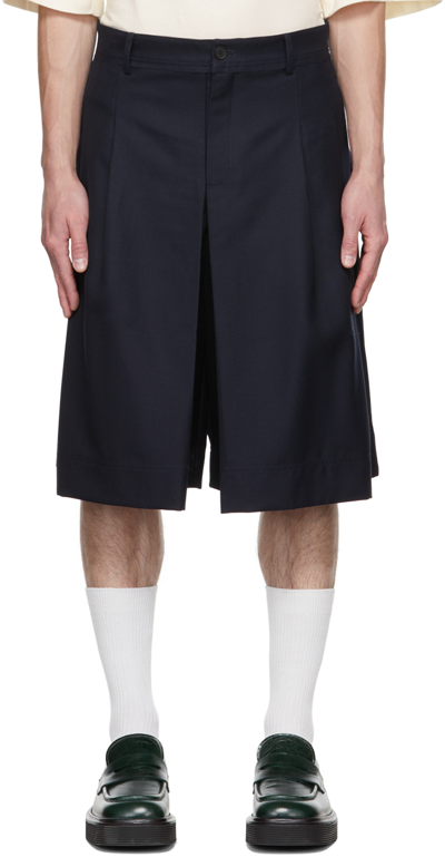 A Personal Note 73 Navy Pirate Shorts In 409 Blue