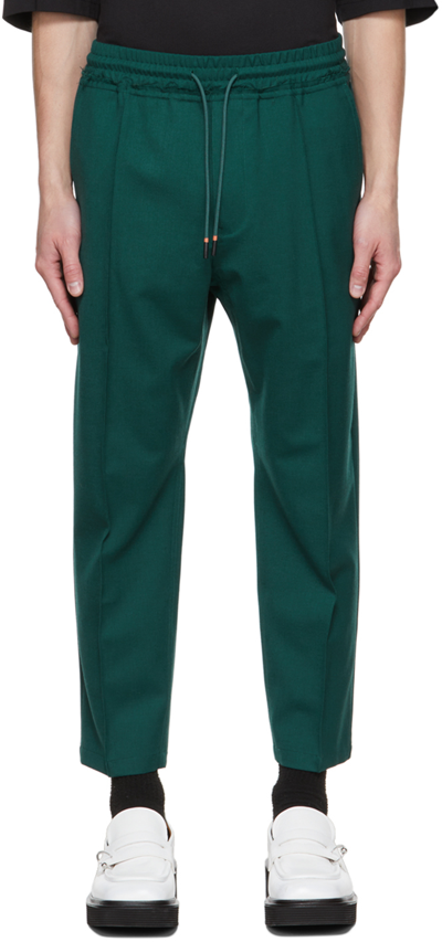 A Personal Note 73 Green Frayed Trousers In 306 Green