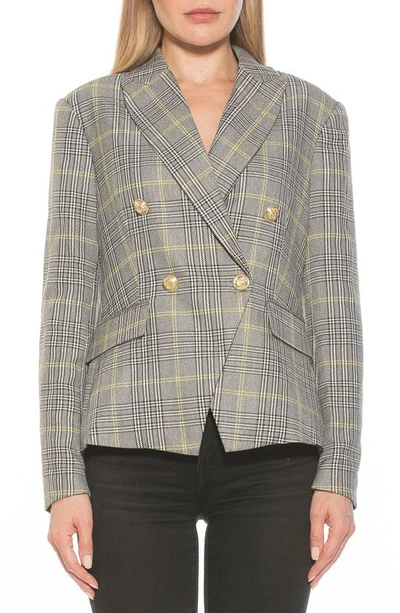 Alexia Admor Classic Double-breasted Blazer In Multi Tweed