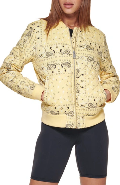 Levi's® Quilted Bomber Jacket In Yellow Bandana