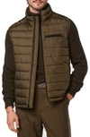 Andrew Marc Gershwin Puffer Vest In Olive