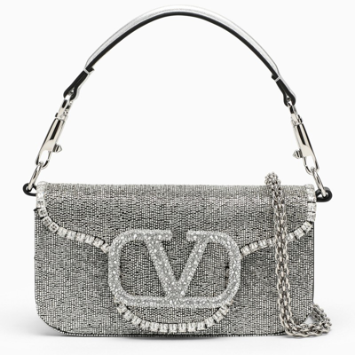 Valentino Garavani Small Locò Jewel Shoulder Bag With Chain In Metal