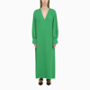 Valentino Silk Cady Couture Kaftan Dress In Green