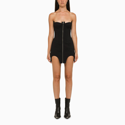 Dion Lee Black Double Arch Bustier Mini Dress