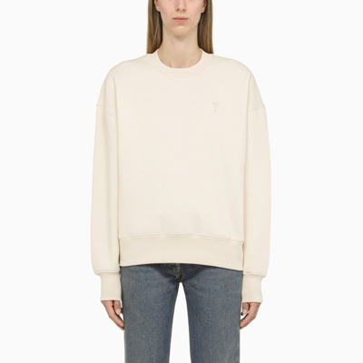 Ami Alexandre Mattiussi Cream Ami De Coeur Sweatshirt In White