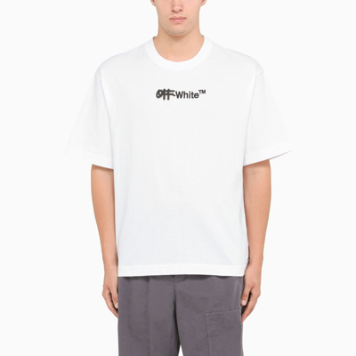 Off-white White Spray Helv Over Skate T-shirt