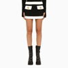 Dsquared2 Black And White Cotton Blend Tweed Mini Skirt In Black