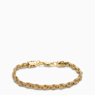 Emanuele Bicocchi 925 Silver Gold-coloured Chain Bracelet In Metal