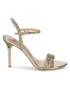 Badgley Mischka Women's Olympia Metallic Glitter Sandals In Gold Glitter