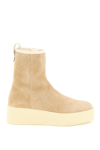 AGNONA SUEDE AFTER SKI ANKLE BOOTS