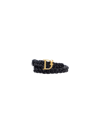 Dsquared2 Braided Logo Buckle Belt In Nero