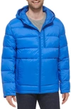 Cole Haan Men's Lightweight Hooded Puffer Jacket In Cobalt