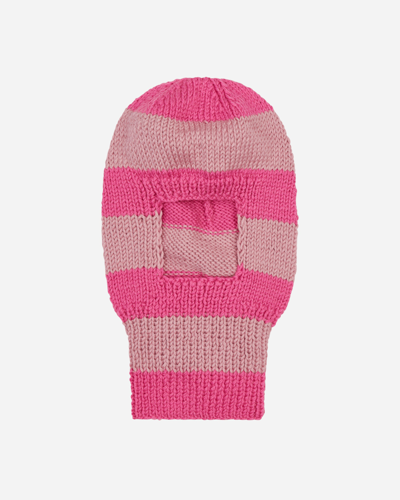 Sky High Farm Hand Knit Pig Balaclava In Pink