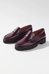 Bass Whitney Weejuns Super Lug Loafer In Maroon