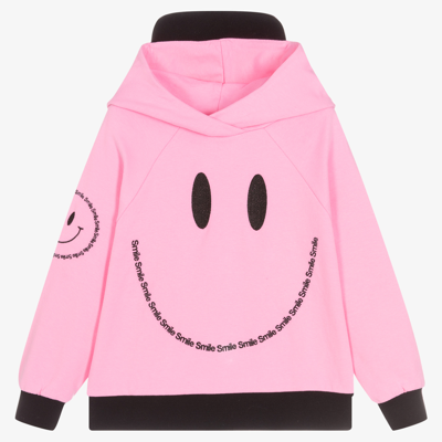 Wauw Capow By Bangbang Kids'  Girls Pink Smile Hoodie