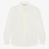 ELIE SAAB GIRLS TEEN IVORY EMBROIDERED BLOUSE