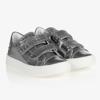 GIVENCHY GIRLS SILVER VELCRO TRAINERS