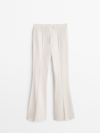 MASSIMO DUTTI BOOTCUT TROUSERS WITH CENTRAL SEAM