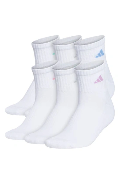 Adidas Originals Athletic Cushioned Crew Socks In White