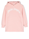 Palm Angels Logo-print Hooded Dress In Pink