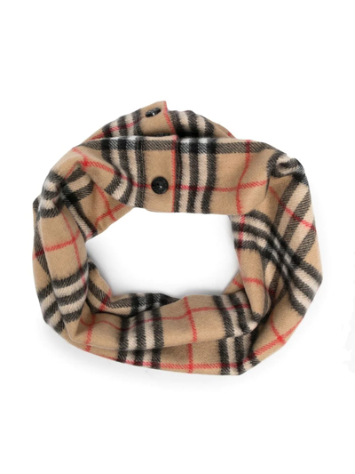 Burberry Kids' Vintage Check Cashmere Snood In Neutrals