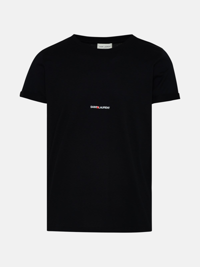 Saint Laurent Black Cotton T-shirt